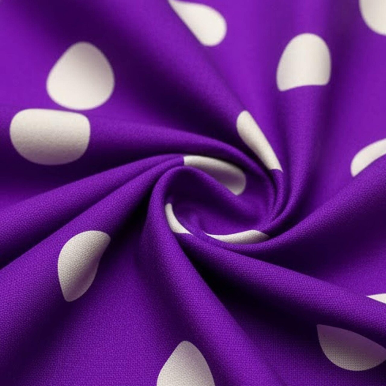 1 Yard Big Polka Dot Printed Poly Cotton Fabric 58/59 Inches Wide